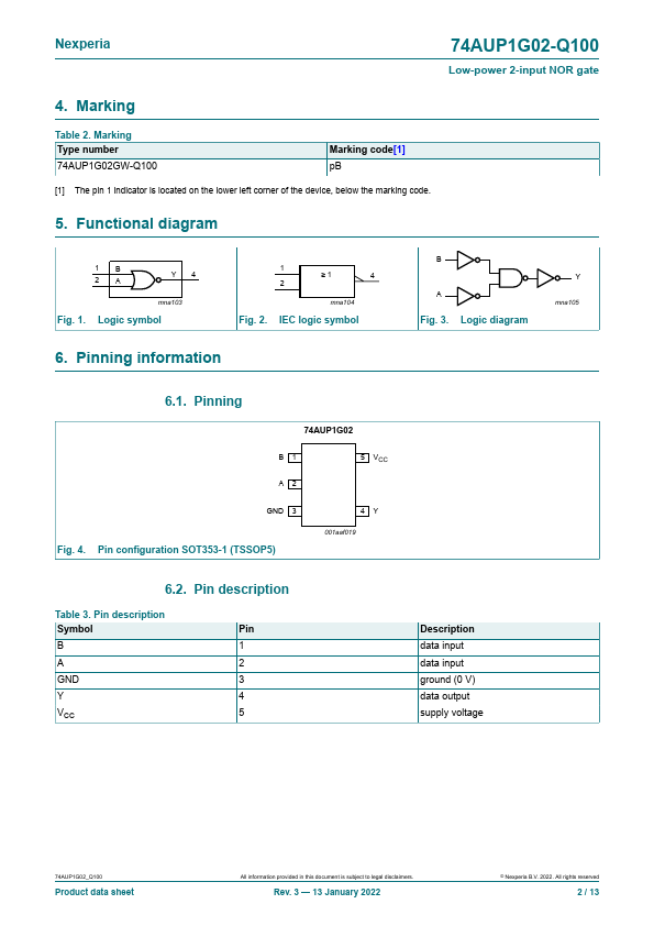 74AUP1G02-Q100