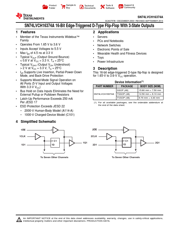 SN74LVCH16374A