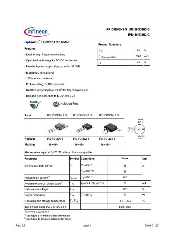 IPB136N08N3G