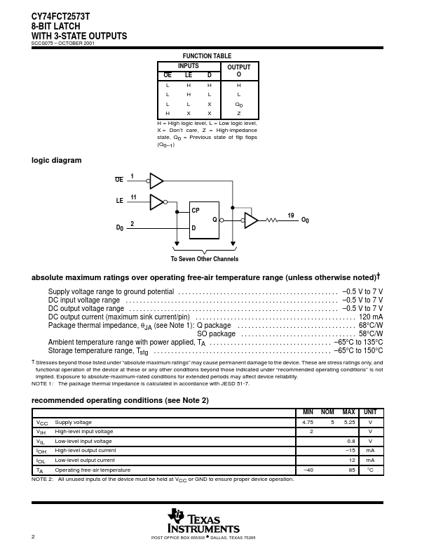 CY74FCT2573T