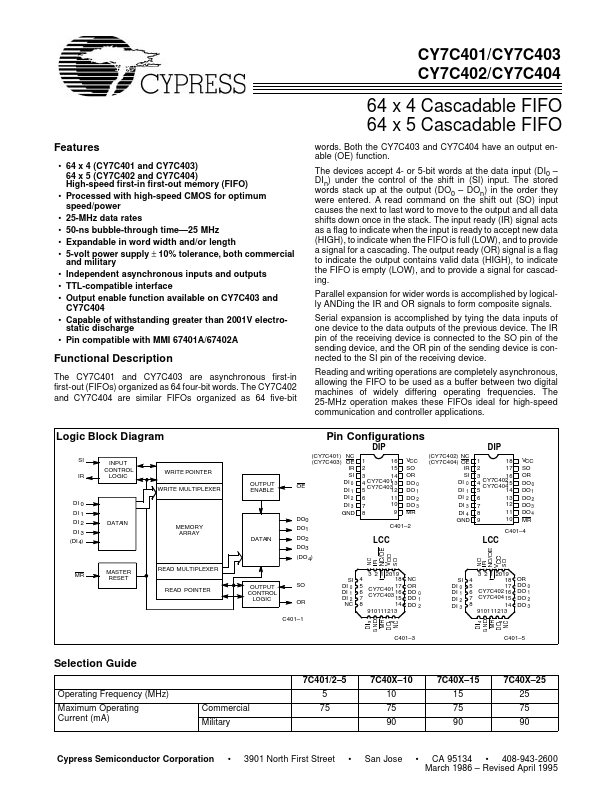 CY7C404