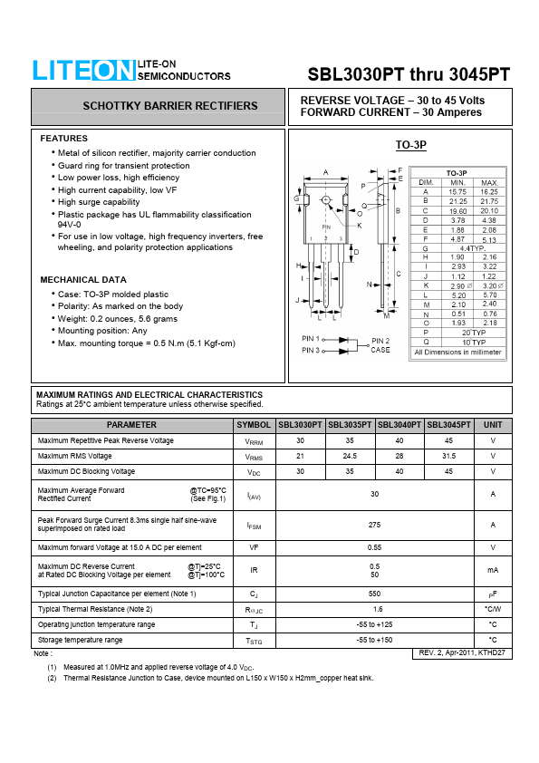 SBL3045PT