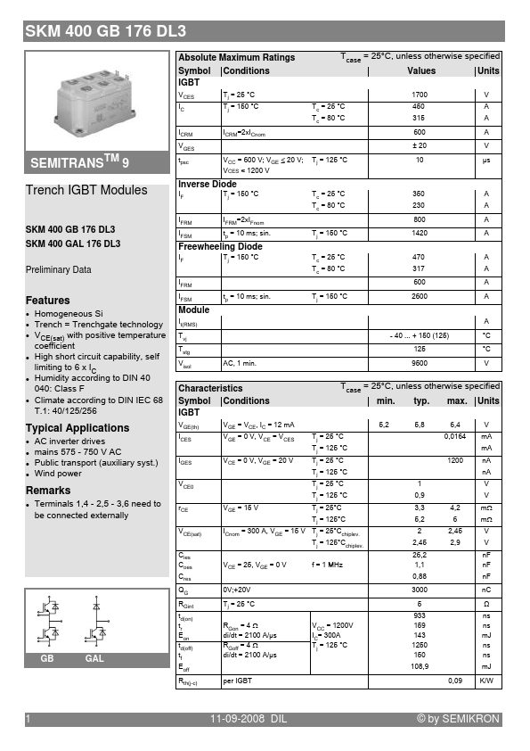 SKM400GB176DL3