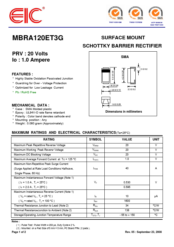 MBRA120ET3G