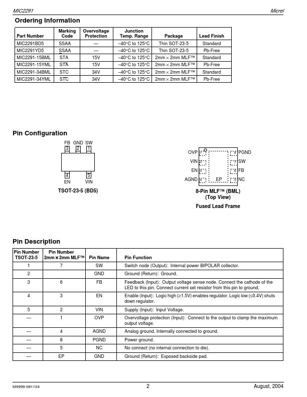 MIC2291