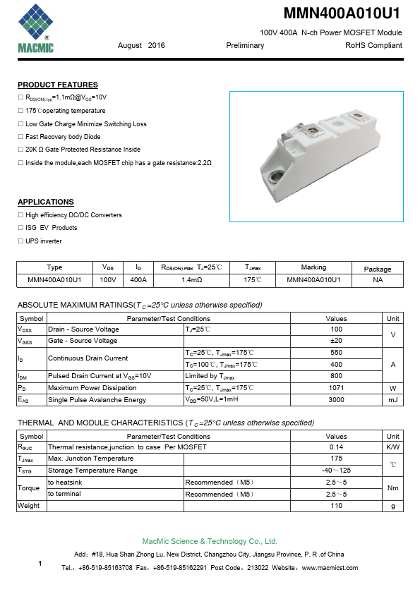 MMN400A010U1