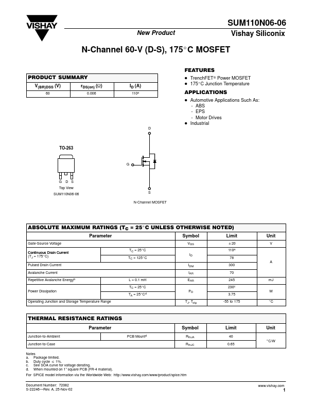 SUM110N06-06