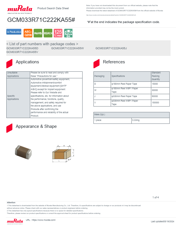 GCM033R71C222KA55W