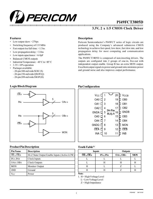 PI49FCT3805D