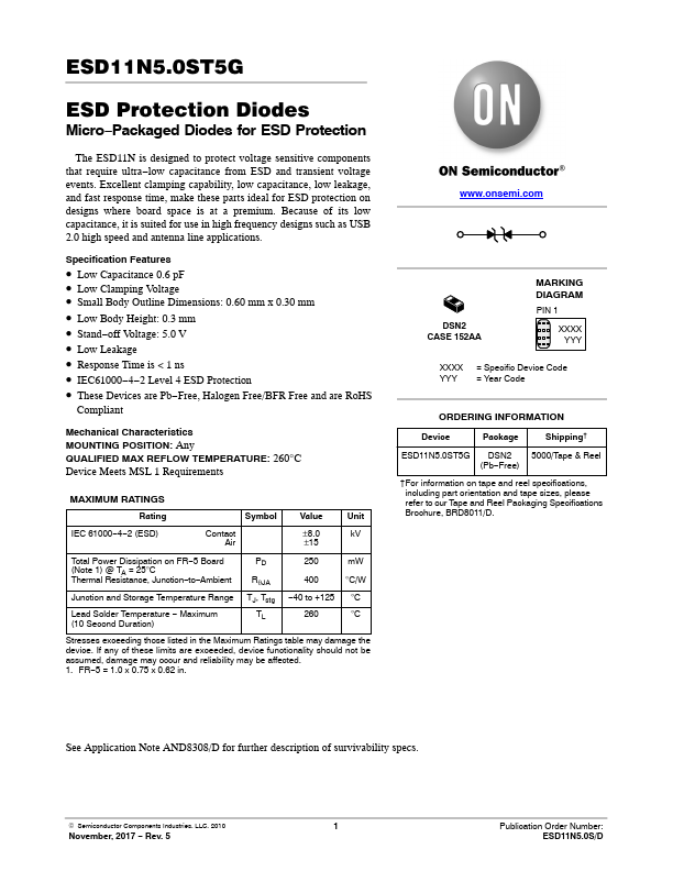 ESD11N5.0ST5G