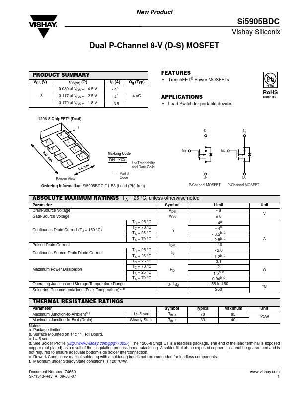 SI5905BDC