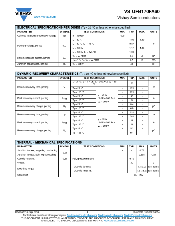 VS-UFB170FA60