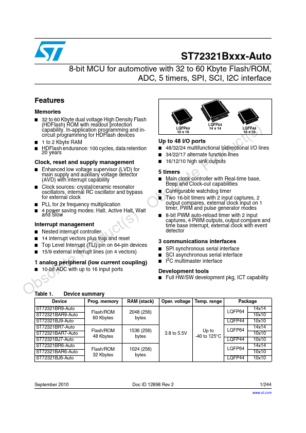 ST72321BAR7-Auto