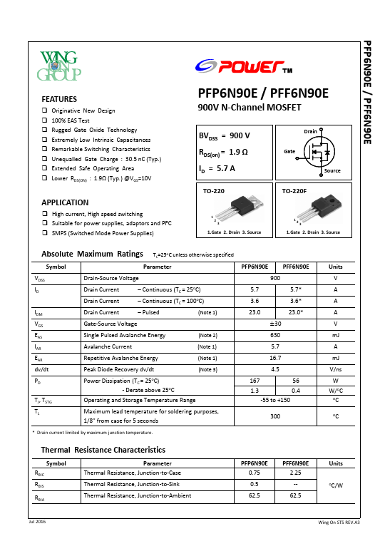 PFP6N90E