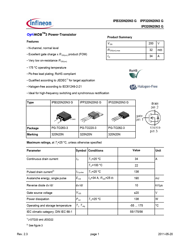 IPB320N20N3G