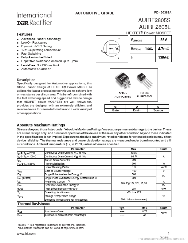 AUIRF2805L