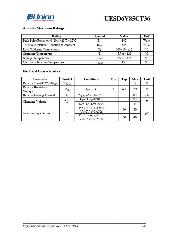 UESD6V85CT36