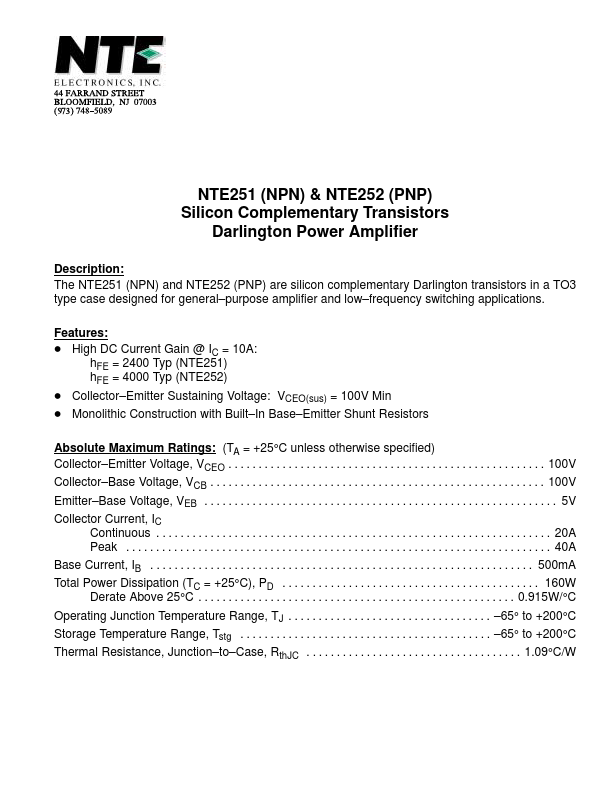 NTE251