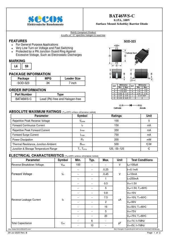 BAT46WS-C