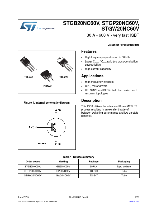 GB20NC60V