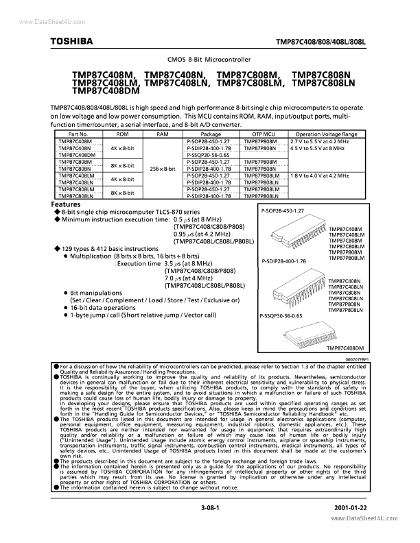 TMP87C408xx