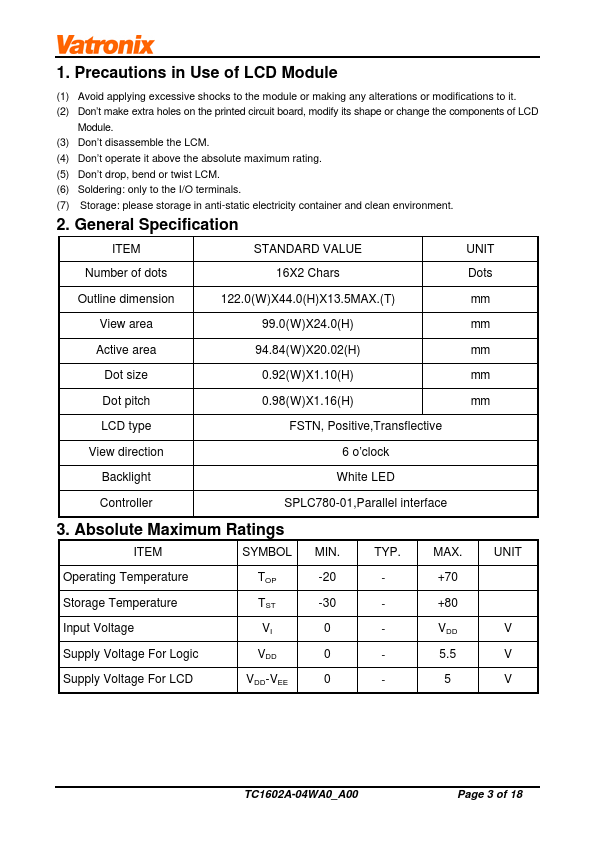 TC1602A-04WA0