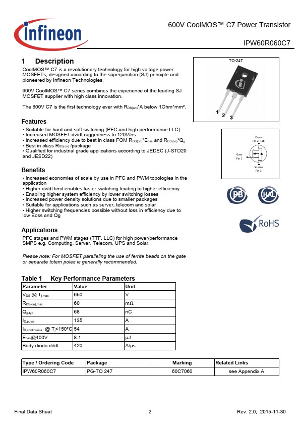 IPW60R060C7