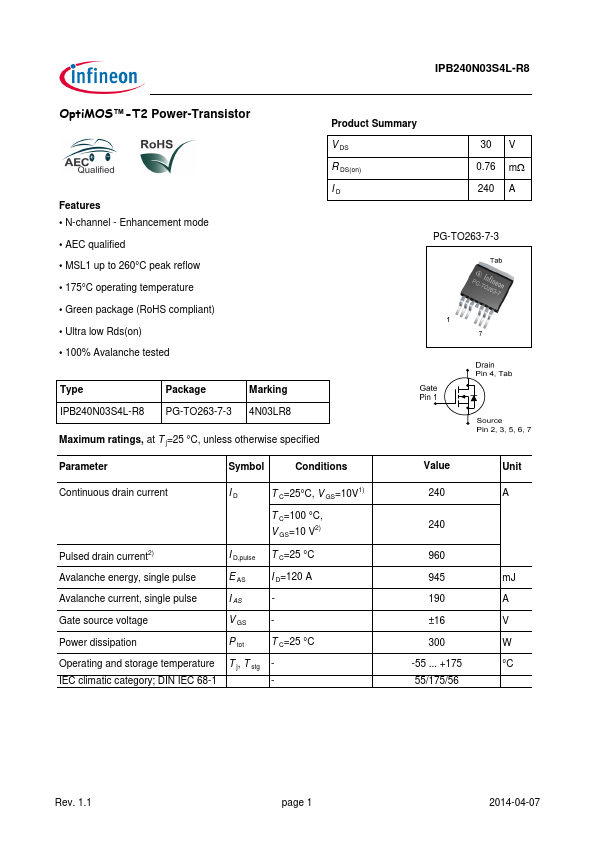 IPB240N03S4L-R8