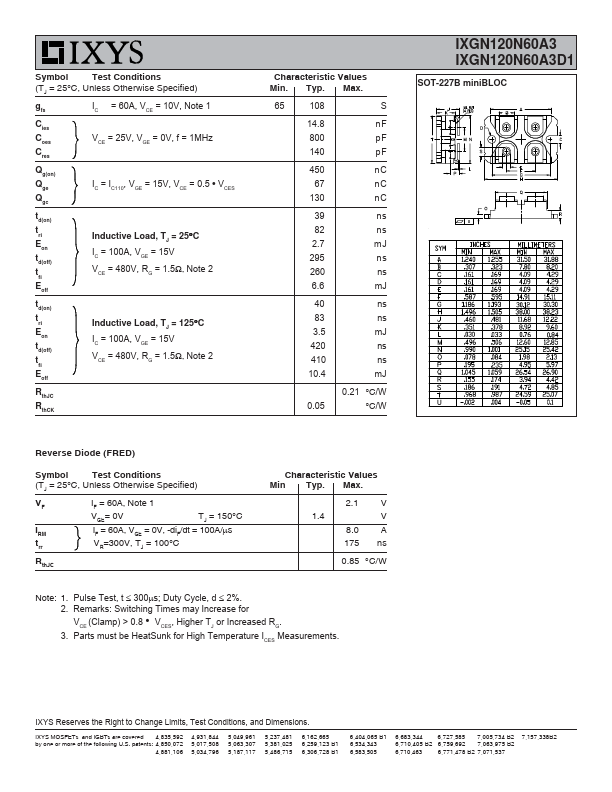 IXGN120N60A3