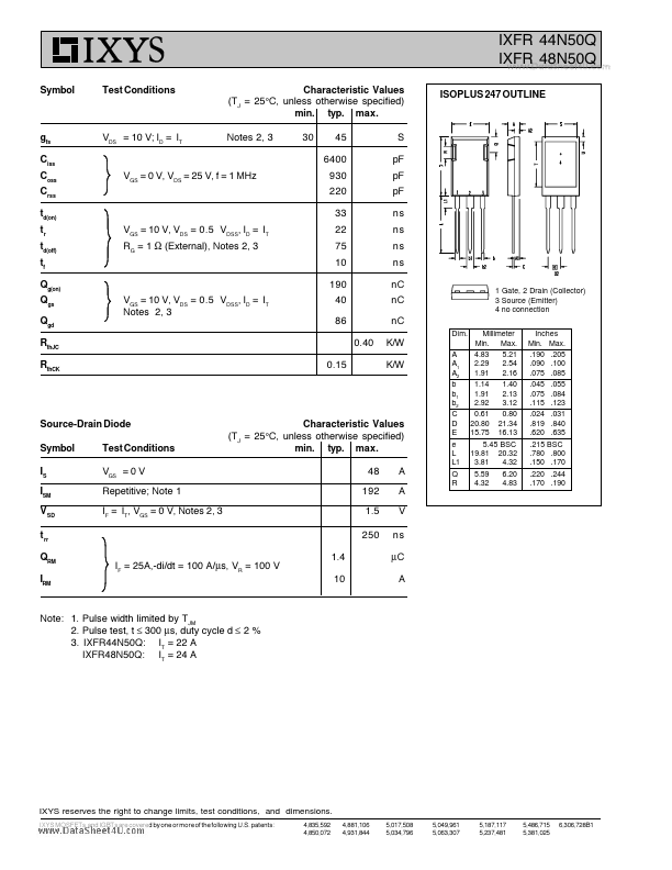 IXFR44N50Q