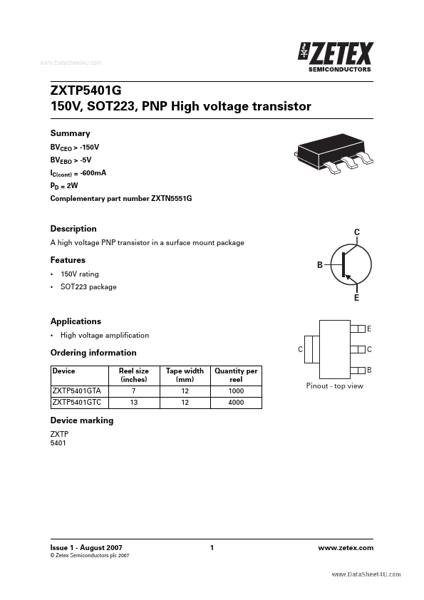 ZXTP5401G