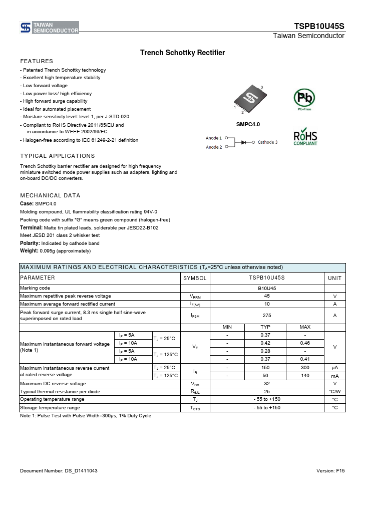 TSPB10U45S