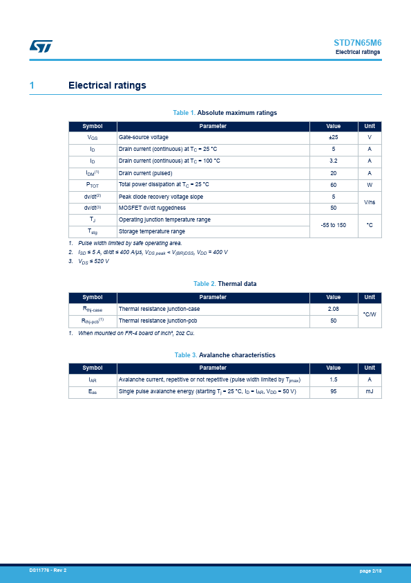 STD7N65M6