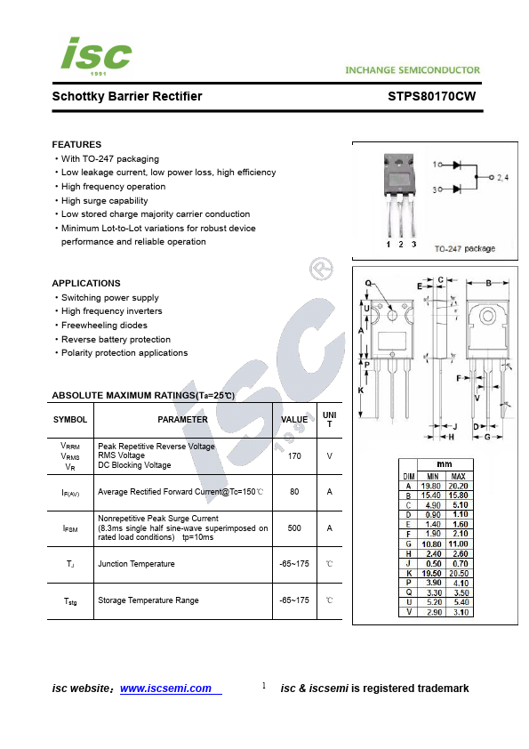 STPS80170CW