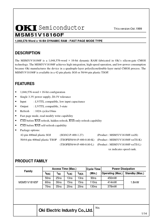 MSM51V18160F