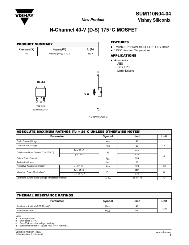 SUM110N04-04