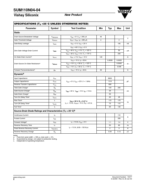 SUM110N04-04