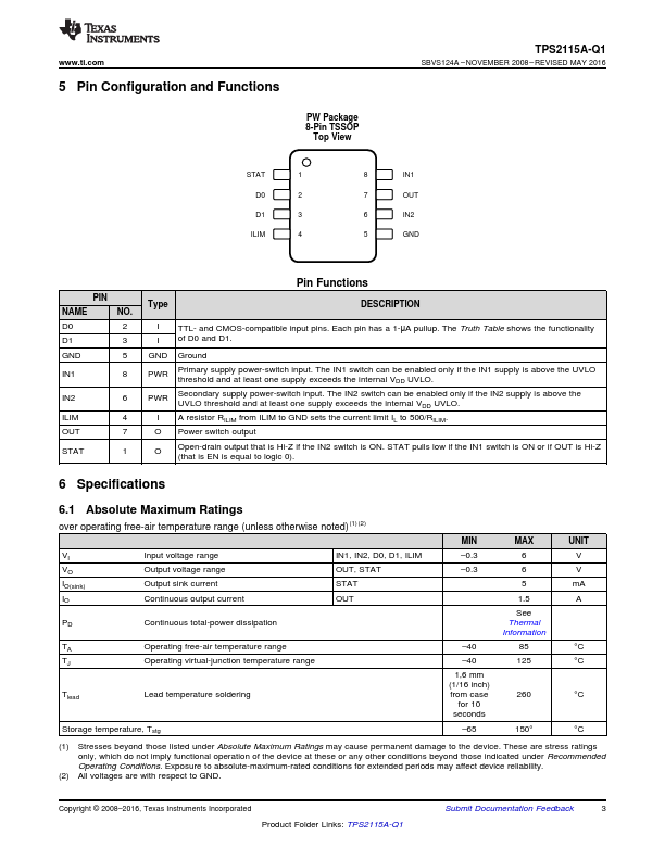 TPS2115A-Q1