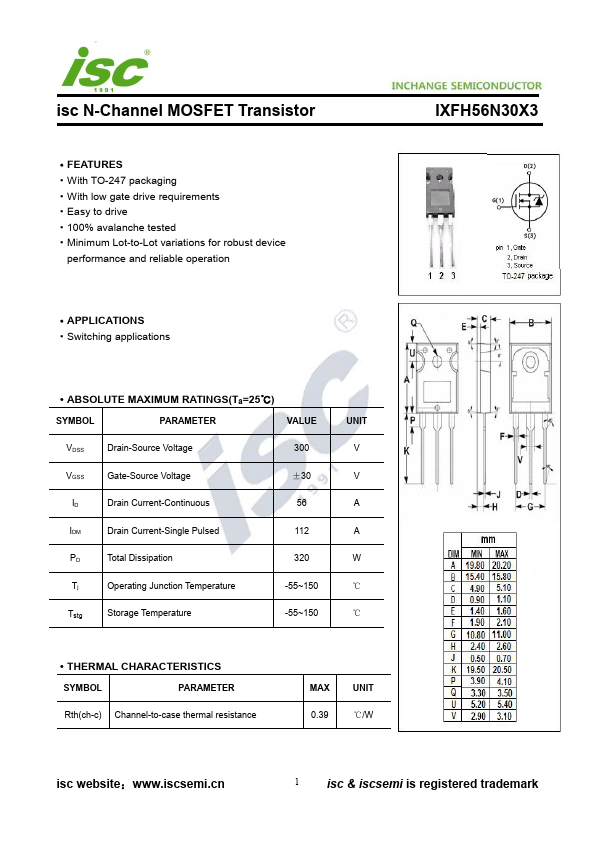 IXFH56N30X3