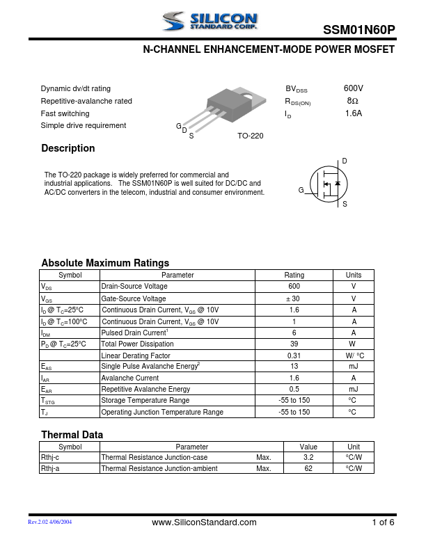 SSM01N60P